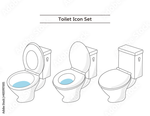水洗トイレのベクターイラスト　便器　リホーム　