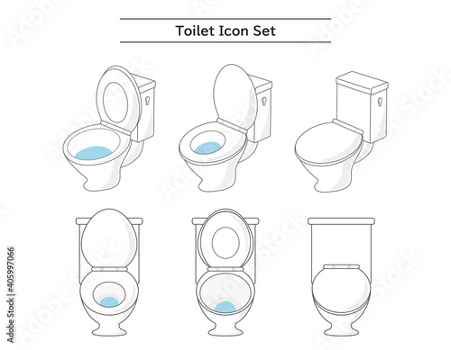 水洗トイレのベクターイラスト　便器　リホーム　