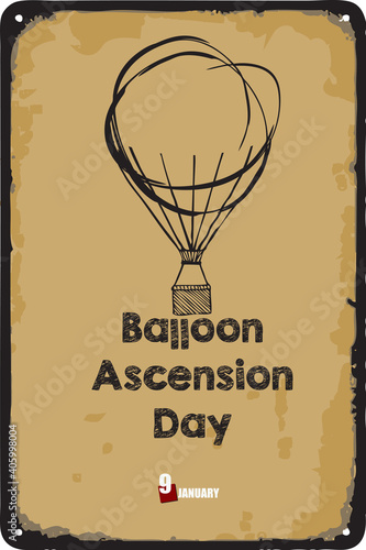 Balloon Ascension Day sign