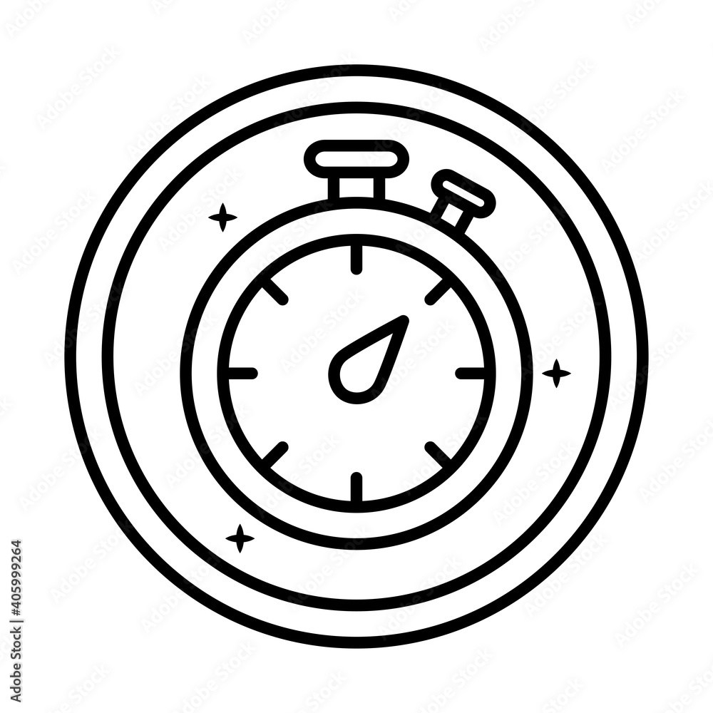 Obraz premium chronometer timer sticker line style icon vector illustration design