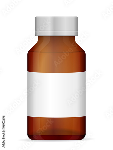 Glass medical bottle