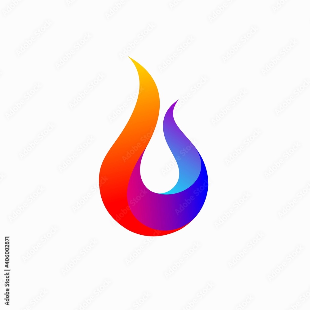 Bright gas logo, environmentally friendly fire Bright gas logo, environmentally friendly fire