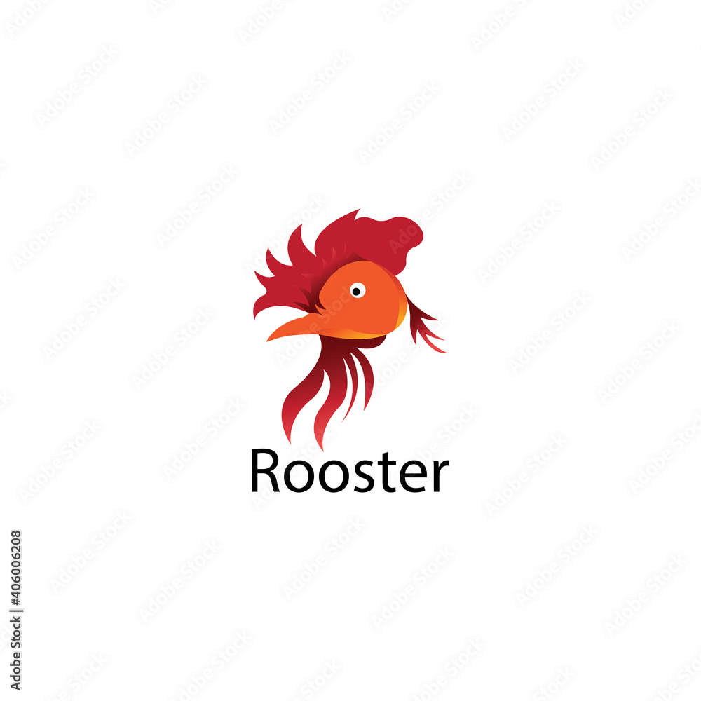 rooster logo illustration head design template vector rooster logo illustration head design template vector