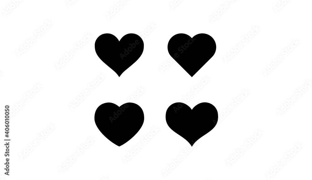 Heart icon collection. Valentine's day symbol. Hearts vector set. Heart icon collection. Valentine's day symbol. Hearts vector set.