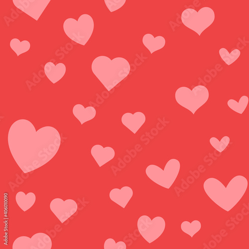 Hearts vector icon seamless pattern. Love texture background for valentine's day. © Matias