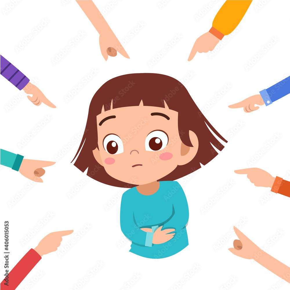 kid girl bullying vector illustration kid girl bullying vector illustration
