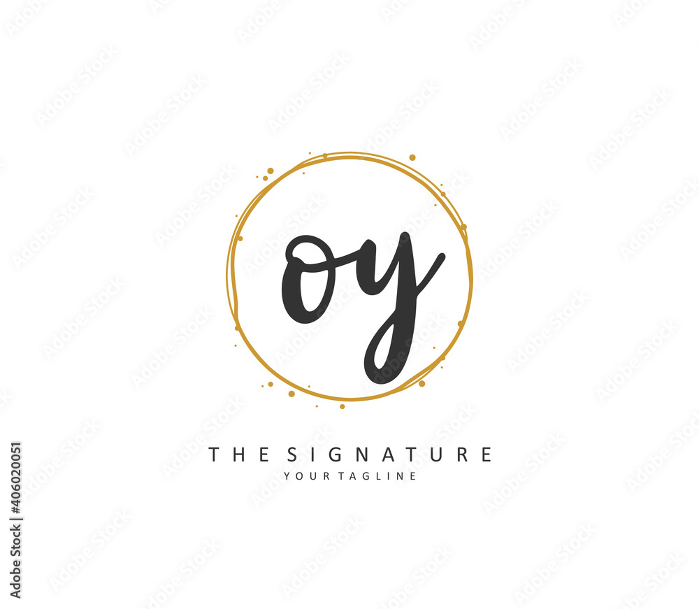OY Initial letter handwriting and signature logo. A concept handwriting initial logo with template element. OY Initial letter handwriting and signature logo. A concept handwriting initial logo with template element.