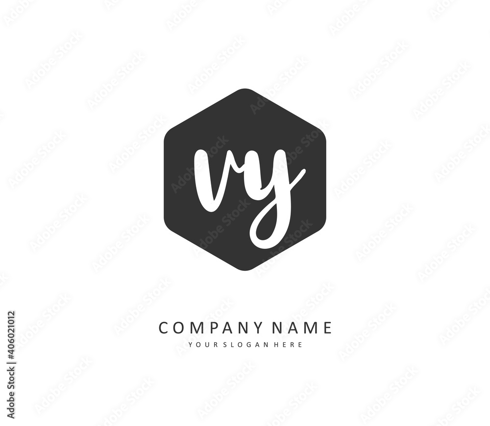 VY Initial letter handwriting and signature logo. A concept handwriting initial logo with template element. VY Initial letter handwriting and signature logo. A concept handwriting initial logo with template element.