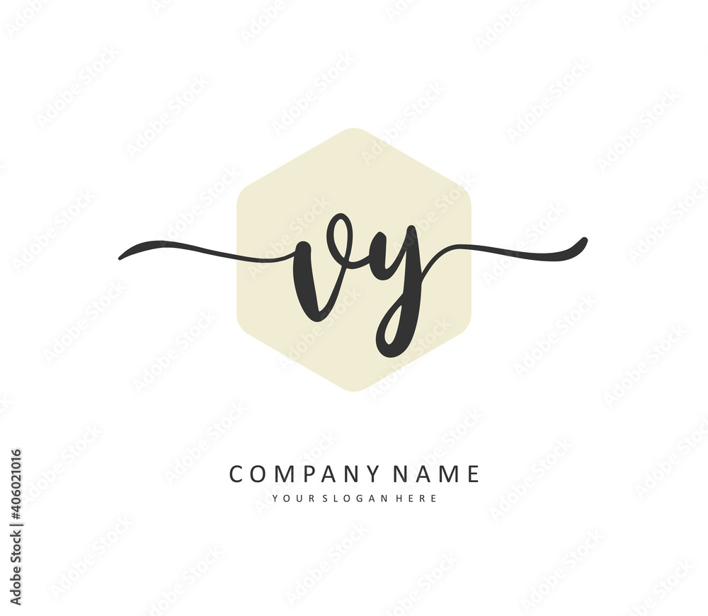 VY Initial letter handwriting and signature logo. A concept handwriting initial logo with template element. VY Initial letter handwriting and signature logo. A concept handwriting initial logo with template element.