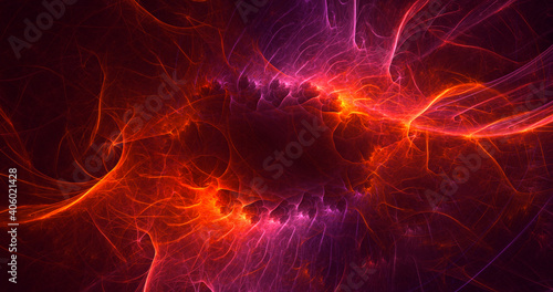 3D rendering abstract fantasy light fractal background © BetiBup33