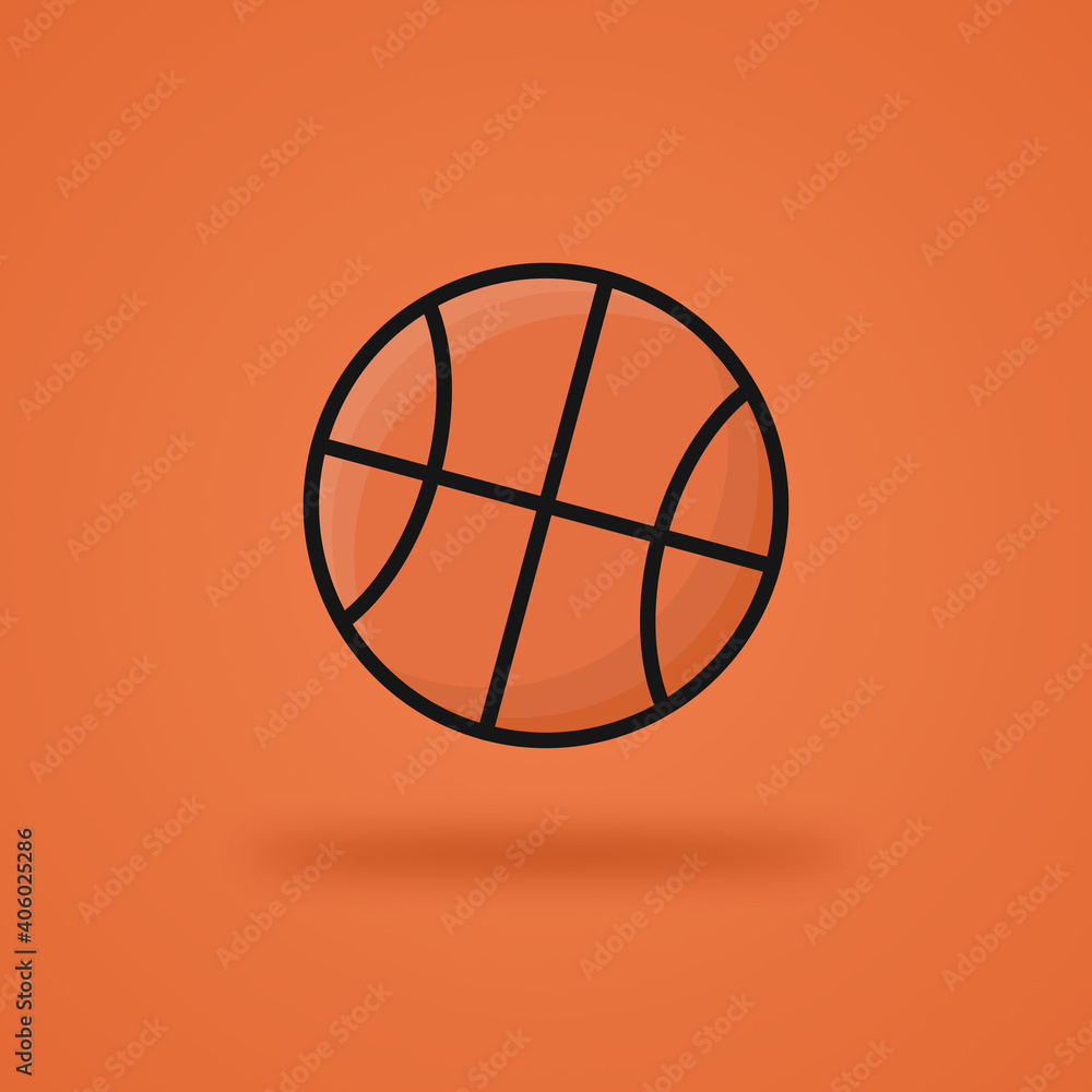 Basketball Illustration with flat style vector design. perfect use for web app and pattern design etc. Basketball Illustration with flat style vector design. perfect use for web app and pattern design etc.