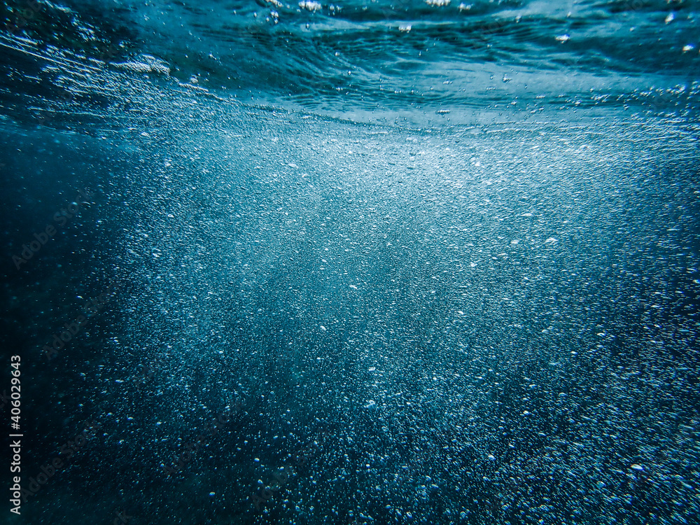 bubbles undersea, undersea, green water, underwater, crystal sea