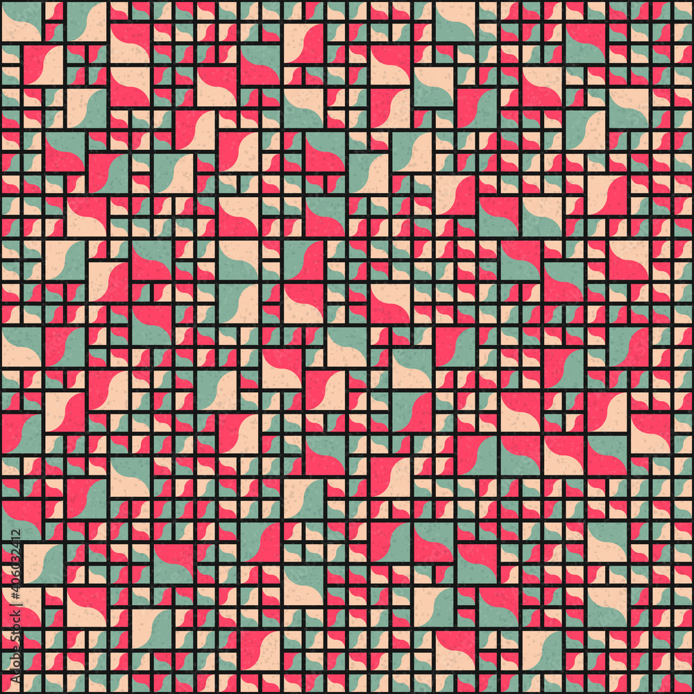 Fototapeta premium Abstract Geometric Pattern generative computational art illustration