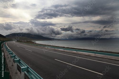 Portrait of A road China Xinjiang highway