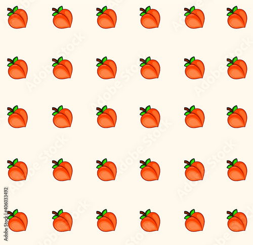 pattern sweet peach ilustration
