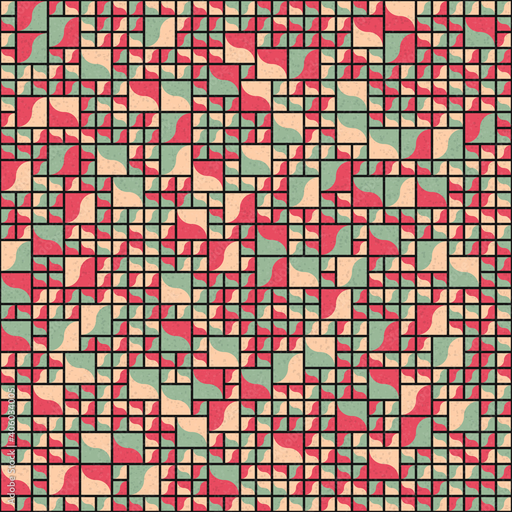 Abstract Geometric Pattern generative computational art illustration