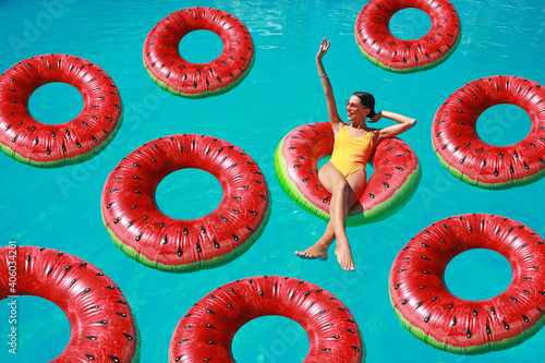 Beautiful young woman with ...