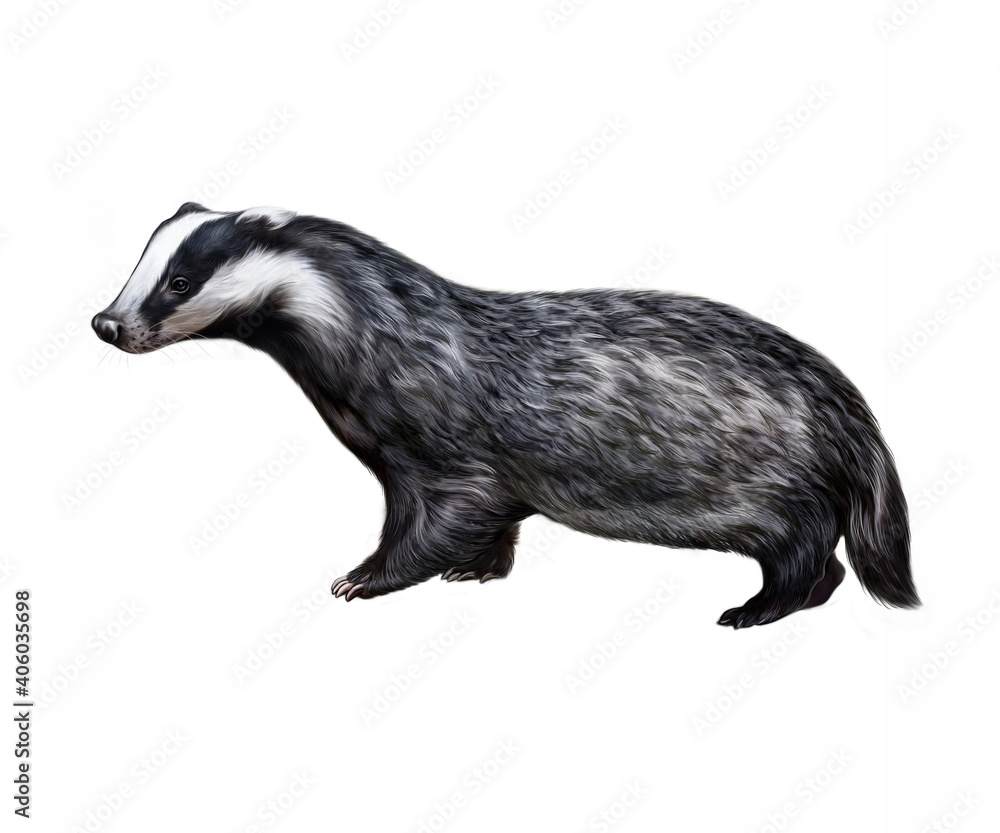 The badger (Meles meles)