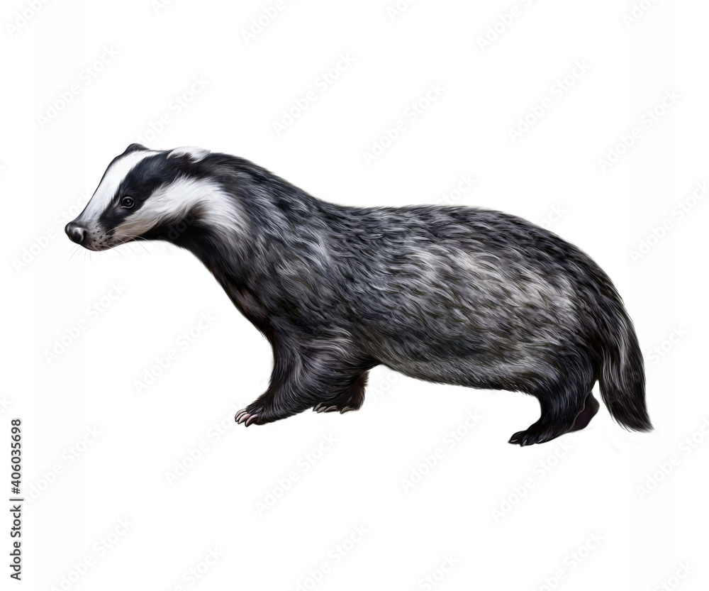 Obraz premium The badger (Meles meles)