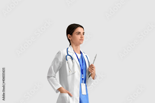 Portrait of female doctor o...
