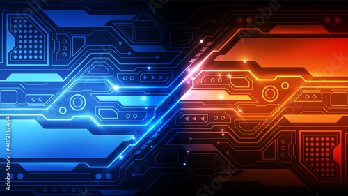 Abstract circuit board background texture of technology, vector illustration