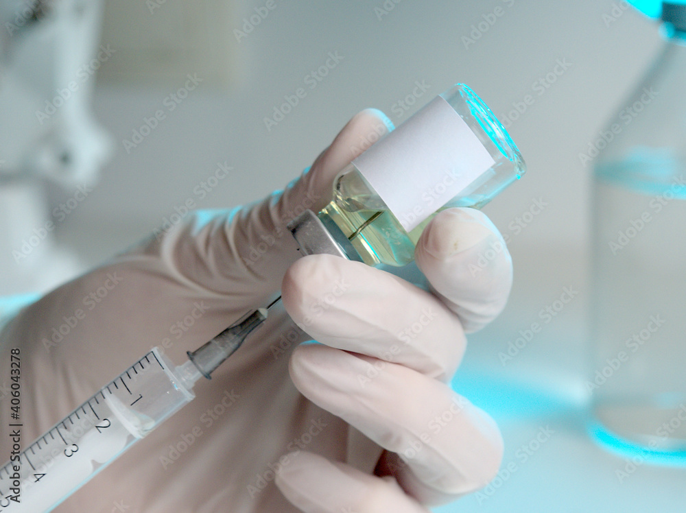 Vaccine medical bottle with syringe, vaccination against covid Vaccine medical bottle with syringe, vaccination against covid