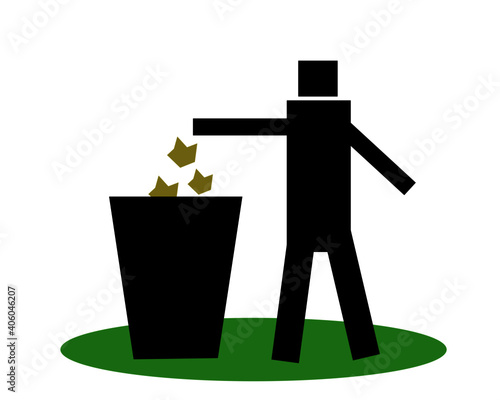 man and garbage