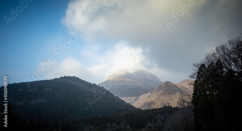 Mt.yufu(Yufudake) in Yufu City, Oita Prefecture in winter photo