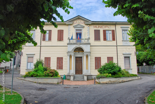 Il municipio di Cassano Valcuvia in provincia di Varese, Lombardia, Italia. © Fabio Caironi