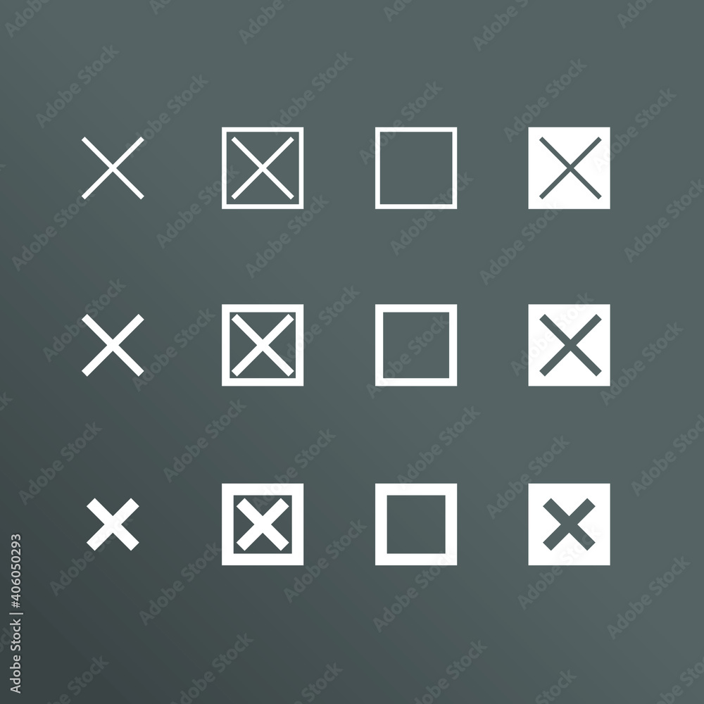 Set of cross or close icon
Set of cross or close icon