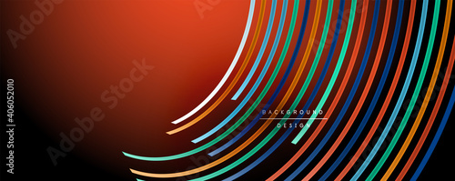 Abstract colorful lines vector background. Internet  big data and technology connections concept  abstract template