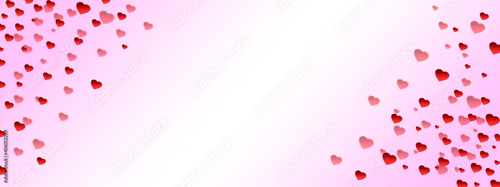 Valentine's Day abstract background with hearts and text space