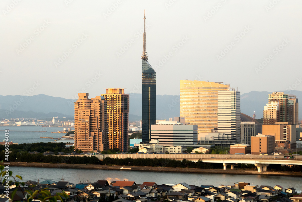 Obraz premium 福岡市 街並み