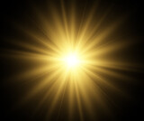 Bright beautiful star.Vector illustration of a light effect on a transparent background.	

