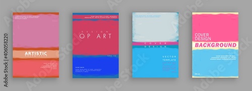 Minimalistic art. Cover design. Abstract painting style. Colorful background geometric patterns.
