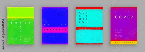 Minimalistic art. Cover design. Abstract painting style. Colorful background geometric patterns.