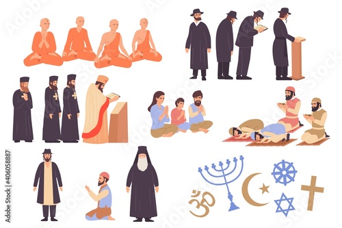 World Religion Icons Set