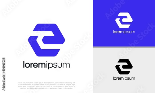 Initials E EE logo design. Initial Letter Logo. 