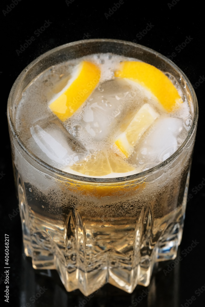 Lemonade drink with lemon and ice Lemonade drink with lemon and ice