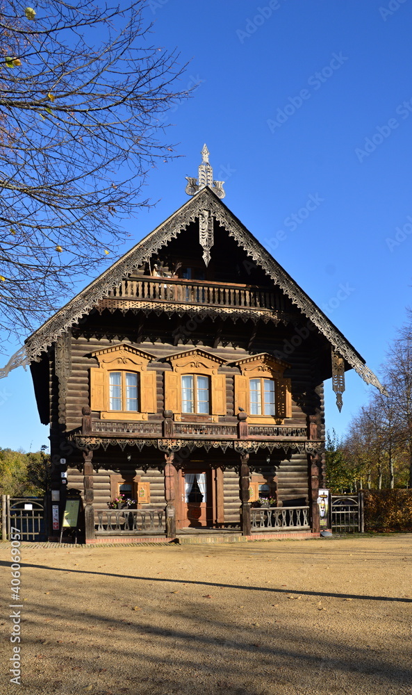 Historisches Holzhaus im Russischen Viertel, Potsdam, Brandenburg