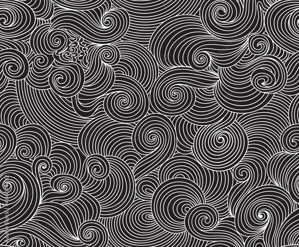Abstract vector wavy seamless pattern. Endless decorative texture. You can use any color of background	