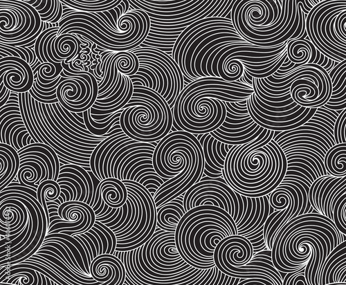 Abstract vector wavy seamless pattern. Endless decorative texture. You can use any color of background 