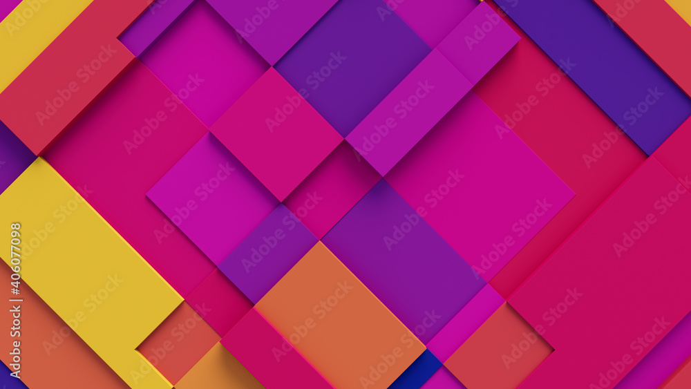 Multicolored tech background, with a geometric 3D structure. Clean, vibrant design with simple, bright, modern forms. 3D render Multicolored tech background, with a geometric 3D structure. Clean, vibrant design with simple, bright, modern forms. 3D render