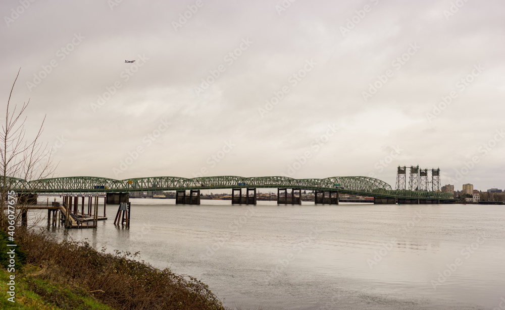 Green Steel Bridge in Portland Oregon 
