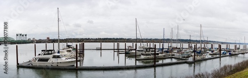 Panorama of Portland Dock and boats  © T