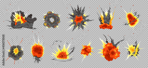 Bomb Explosion Transparent Set