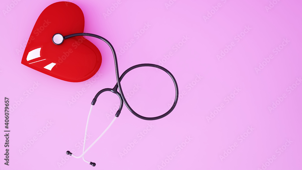 Compare abstract stories in the heart with love and good wishes. Want to take care of your health - 3D illustration Compare abstract stories in the heart with love and good wishes. Want to take care of your health - 3D illustration