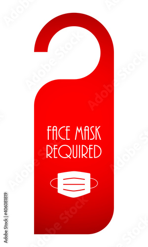 door knof infection mask required