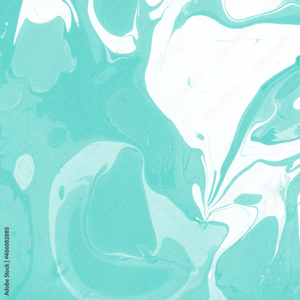 Aqua marble ink texture on watercolor paper background. Marble stone image. Bath bomb effect. Psychedelic biomorphic art. Aqua marble ink texture on watercolor paper background. Marble stone image. Bath bomb effect. Psychedelic biomorphic art.