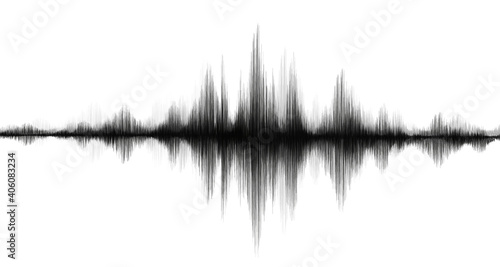 Earthquake Wave Low and Hight richter scale or sound wave on White paper background,audio wave diagram concept,design for education and science,Vector Illustration.